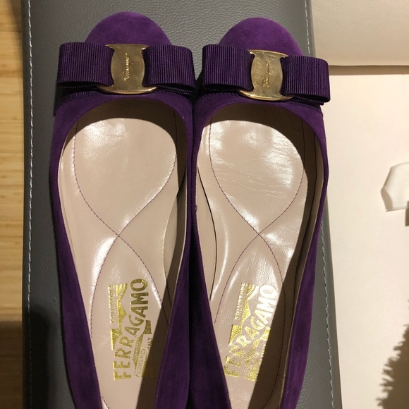 salvatore ferragamo purple shoes